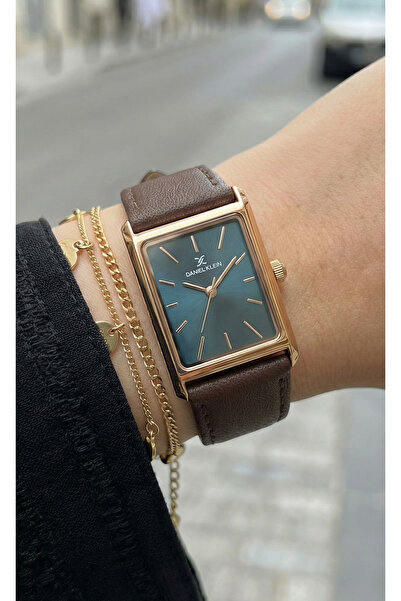 Daniel Klein Premium Dark Brown Leather Watch for Women DK.1.14124-5