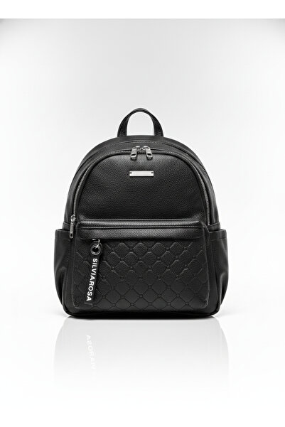 SilviaRosa Rucsac Dama Mini Silviarosa, Piele Ecologica, Buzunar Frontal Matl...