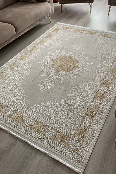 Home Lorez , İpeksi Yün Tuşeli Triko Akrilik Oturma Odası Ve Salon Halısı
