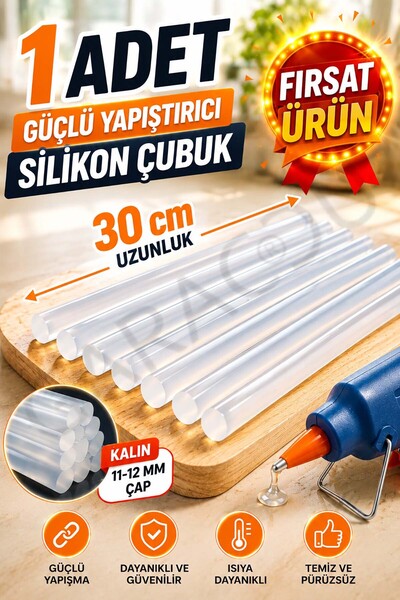 garaccu Kalın Mum Silikon Çubuk 30 cm 1 Adet