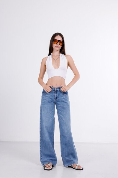 i8 Denim Wide Leg Jeans
