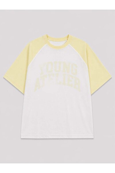 VAMOSCLO Printed Oversize T-Shirt Yellow