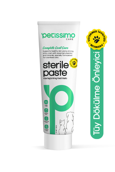 Petissimo Care Sterile Paste - Kısırlaştırılmış Kediler İçin Tüy Dökülme Enge...