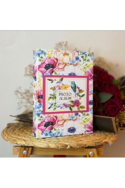 Rabsev Rs306 Photo Album 10X15Cm 200 Photo Capacity Flowers Patterned Luxury ...
