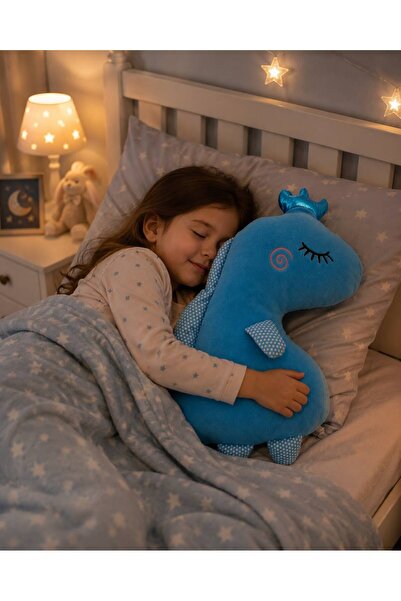 hey me: lisa Mavi Dinozor 40 cm Uyku Arkadaşı ve Peluş Yastık