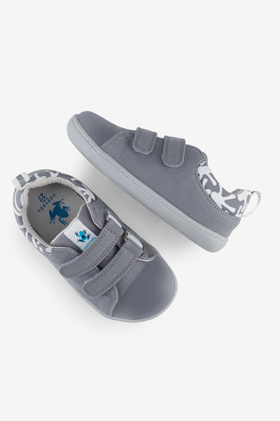 HOPFRÖG Smart Walker Canvas Play Eco Gray Barefoot Children's Shoes
