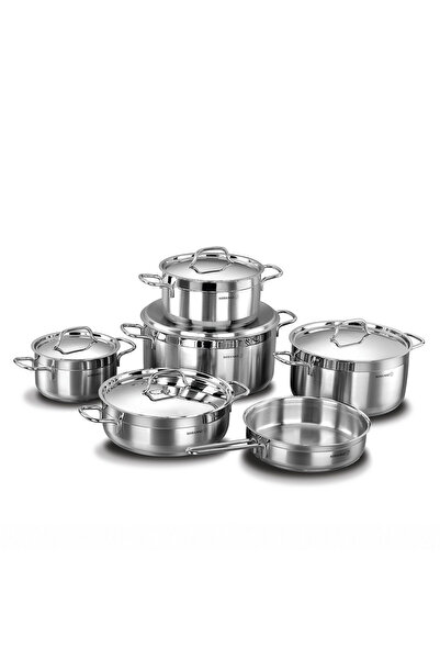 KORKMAZ Alfa Stainless Steel cookware set, 11 pieces