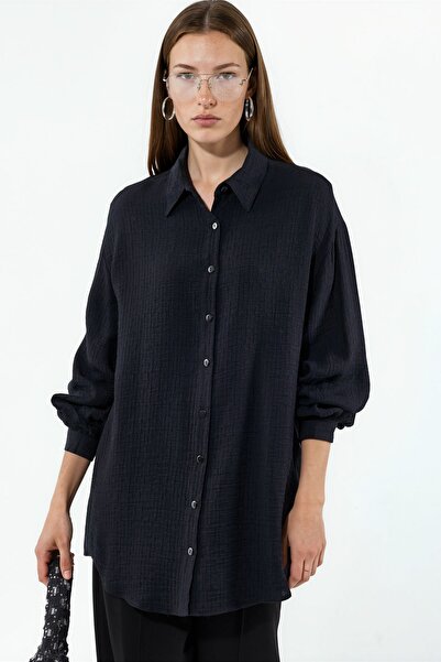 Hiccup Bdart Buttoned Tunic Long Blouse