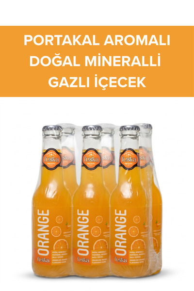 Fuska Doğal Mineralli Portakal Aromalı Pancar Şekerinden Gazlı İçecek 250ml x...
