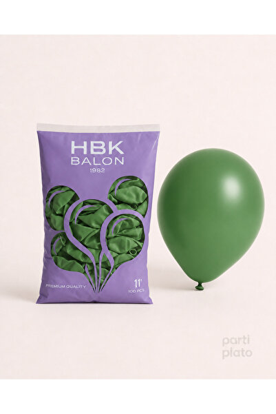 HBK Balon Pastel 11" Balon Hbk Yeşil 100'lü