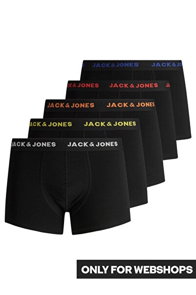 Jack & Jones JACK JONES Pánské bavlněné boxerky smíšených barev, 5 kusů, 1216...