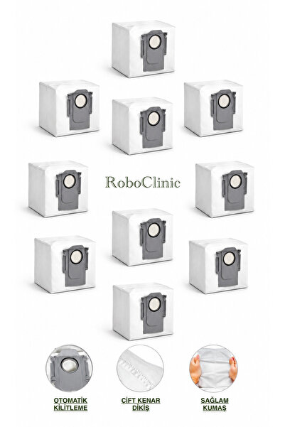 Roboclinic كيس غبار بديل متوافق مع مكنسة روبوروك S8 بلس، S8 برو ألترا الروبوت...