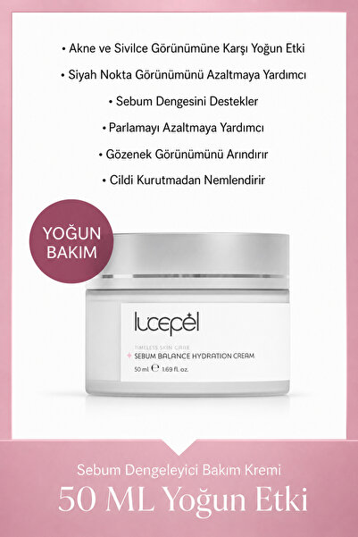 lucepel Yağlı Ve Akneye Eğilimli Ciltler İçin Sebum Dengeleyici | Zinc PCA ve...
