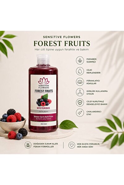 Sensitive Flowers Forest Fruits Mysterious Duş Jeli 650 Ml