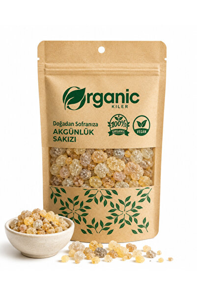 Organic Kiler Akgünlük Sakızı 50gr - Premium Kalite & Doğal Reçine - Sığla Ağ...
