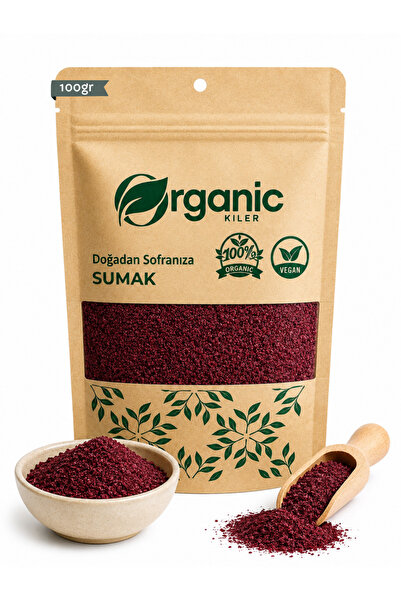 Organic Kiler Doğal Sumak 100 gr - Katkısız Taze Öğütülmüş Ekşi Sumak