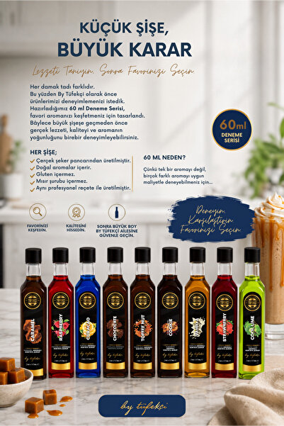 By Tüfekçi Beyaz Çikolata Aromalı Kahve Şurubu 60 ml | Yoğun Lezzet | Yeni Formül | Kahve, Pasta ve Tatlı Şurubu