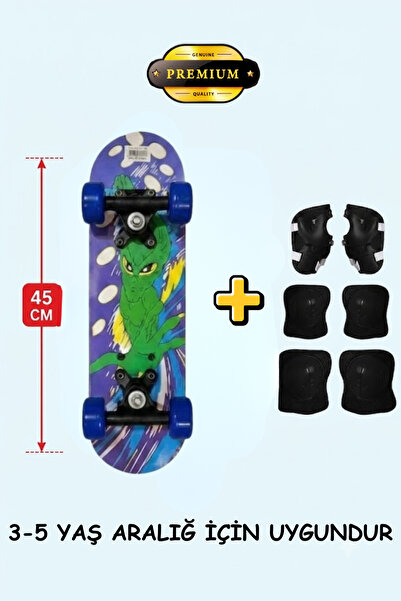 düşler oyuncak dünyası Ahşap Kaykay 45 cm 7 Katmanlı Ahşap Standart İlk Kayka...