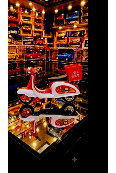 OYUNCAKSAHİLİ Vespa Primevera Sepetli Getir Market Tarzı Dıecast Metal Collec...