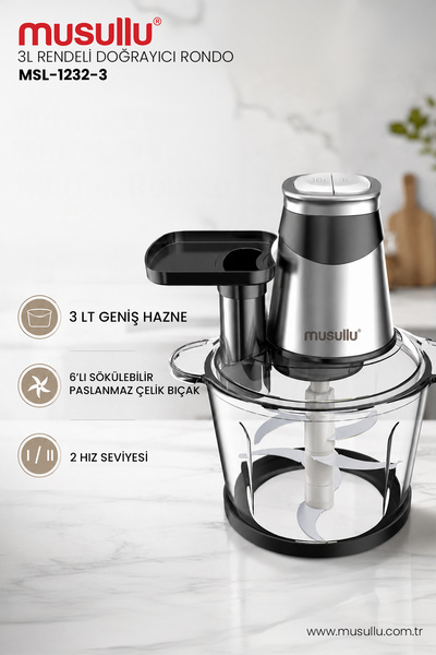 Musullu Çok Amaçlı ve Çelik Hazneli Rondo Doğrayıcı