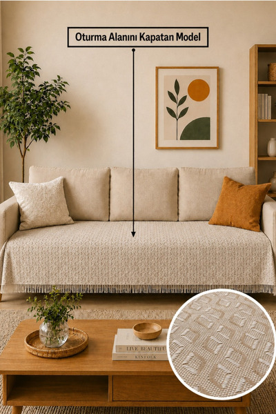 Gizo Home Eco |   Cotton Bohemian Sofa Cover, Sofa Bed Cover, Armchair Cover,...