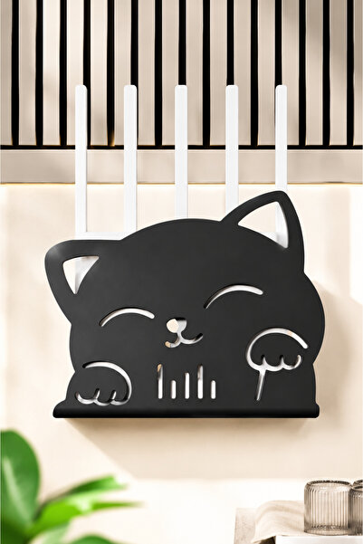 VENON Wifi Box Moderm Catbox – Decorative Wall Organizer 22X15 Router Storage...