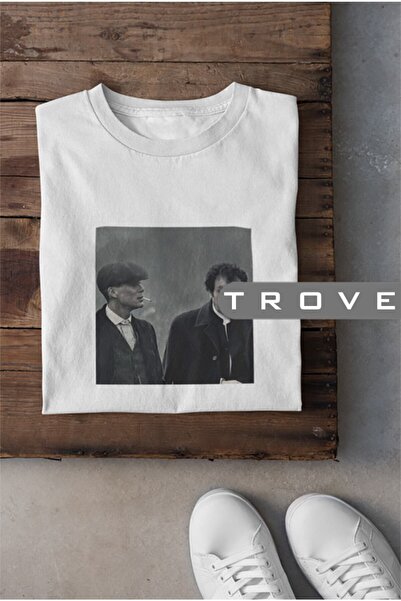 TROVE Unisex Femei Bărbați Thomas Shelby Musulman Tată Desk Negru Alb Tricou ...