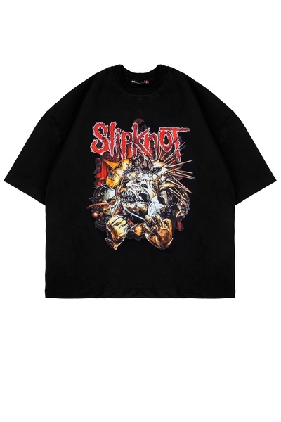 Tarzsokak Slipknot Zombie Baskılı Siyah Oversize Unisex