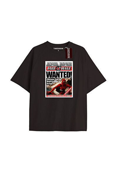 TIMESWASTINGIRL Μπλουζάκι Spider-Man με εκτύπωση εφημερίδας, μοντέλο No Way Home