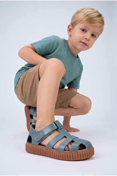 IGOR Green Baby Sandals Nico Caramelo Azul/Blue S10291
