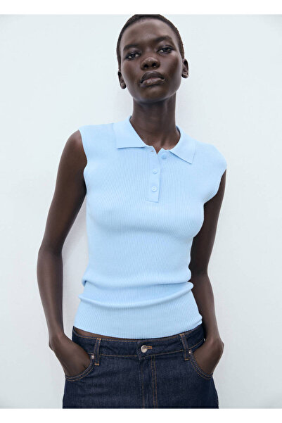 MANGO Woman Polo yaka triko bluz