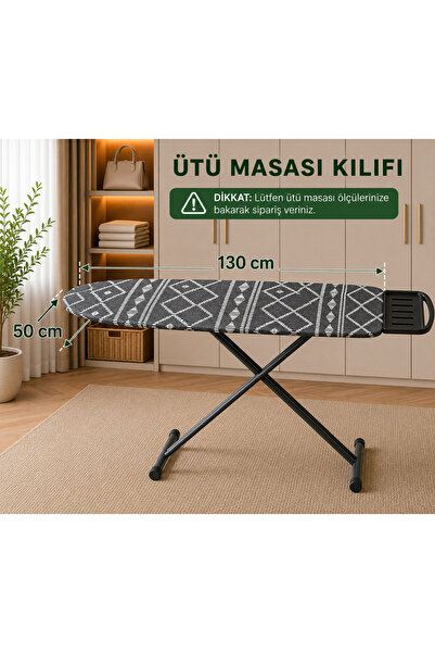 Nilyso Home Premium 5 mm Keçeli Ütü Masası Kılıfı - Yüksek Buhar Emici, Hızlı...