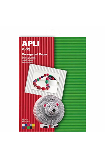 Apli Kids Carton ondulat, A4, culori asortate, 10 coli/set