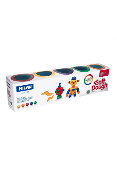 Milan Plastilina usoara glitter 5 x 142 G