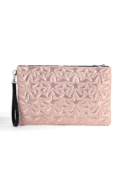 Ecrou Τσάντα Clutch & Portfolio με Αστεράτο Σχέδιο σε Σκόνη, με Αποσπώμενο Λο...