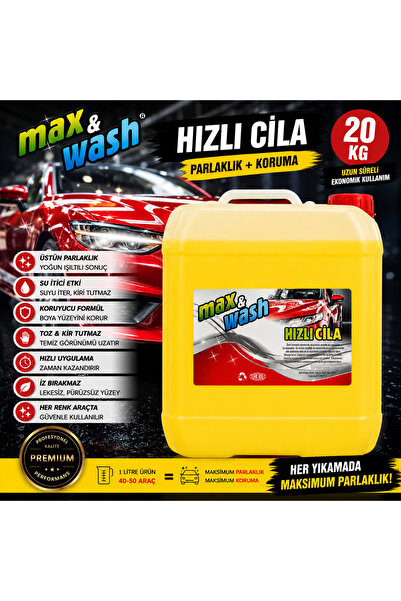 20 KG Hızlı Cila | 1/1 Konsantre Profesyonel Oto Hızlı Cila | Araç Boya Koruyucu ve Parlatıcı | Oto Kuaför Ürünü