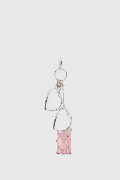 Shule Bags Lipstick Gloss Heart Charm Silver