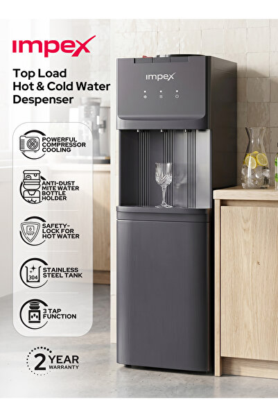 IMPEX WD3902C 3 Tap Water Dispenser Hot Normal Cold Stainless Steel Cabinet B...