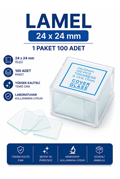Labolist Lamel 24 X 24 mm - 1 Paket 100 Adet