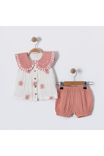 Carmin Baby Carminbaby pamuk müslin kız bebek ikili takım