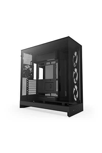 OEMS علبة كمبيوتر NZXT H9 Flow RGB (2025) - هيكل برج متوسط الحجم ATX كبير الحجم بغرفتين لتدفق الهواء - يتضمن مروحة RGB بطول 420 مم