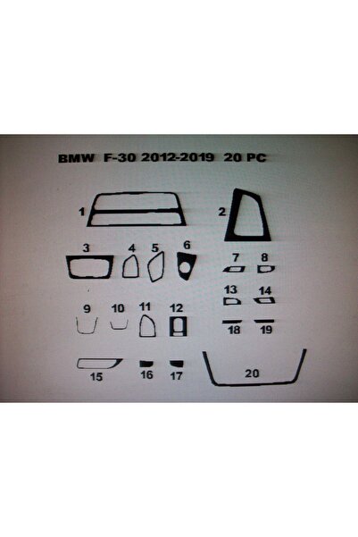 Demircioğlu Oto Aksesuar Marketi Bmw f30 2012-2019 20-piece center console tr...