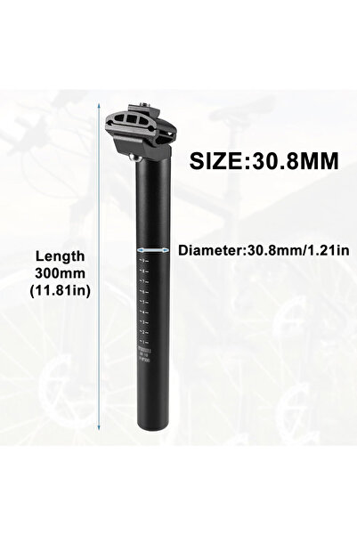Choice 30.8mm 300mm Bike Seat Post 25.4/27.2/28.6/30.4/30.8/31.6mm Aluminum A...