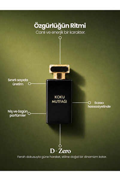 KOKU MUTFAĞI D-ZERO Erkek Parfüm 50 ml | Kalıcı Niş EDP Parfüm | Clementine, ...