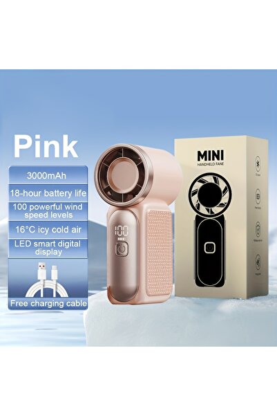 Choice3 مروحة يدوية صغيرة وردية اللون بسعة 3600 مللي أمبير، مروحة جيب محمولة ...
