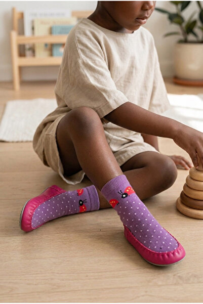 BONY SOCKS Παπούτσια για κορίτσια με σχέδιο πασχαλίτσας με μοτίβο μοκασίνι – ...