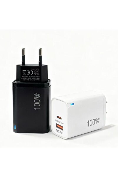 choice2 EU 100W GaN USB-C +USBA Charger for MacBook Air ， ,Ipad Pro, Phone 17...