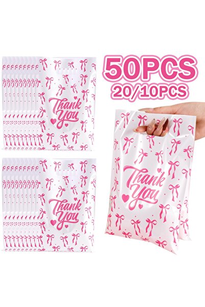 Choice4 20pcs 16.5x25cm 2 10/20/50Pcs Pink Bow Gift Bag Candy Bags Birthday P...