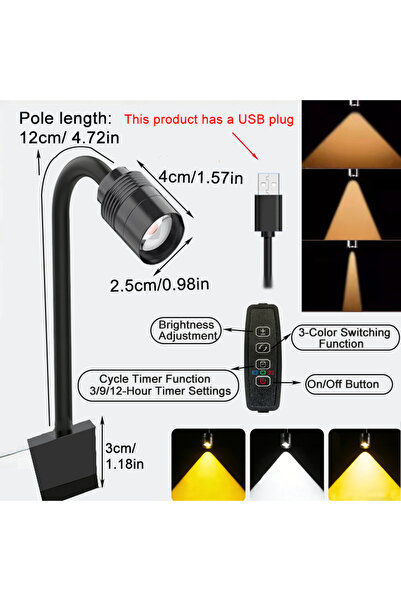 Choice EU Plug 3w 3W South American Aquarium Spotlight 3-Color Dimmable Cycle...