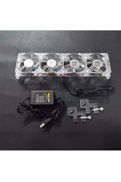 Choice 110V-220V 4 heads 110V~240V Transparent Cooling Fan Mini Nano Clip On ...